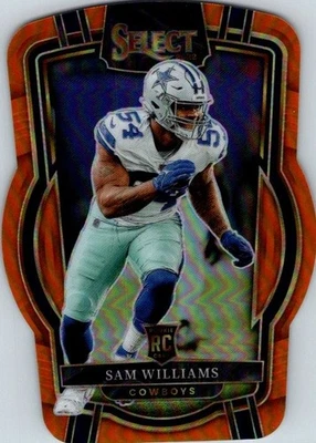 2022 Panini Select #276 Sam Williams /199 Orange Die-Cut RC Rookie Card Club Lvl - Image 1 of 2