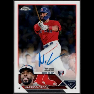 NARCISO CROOK 2023 Topps Chrome #RA-NC Rookie RC Autograph Boston Red Sox - Picture 1 of 2