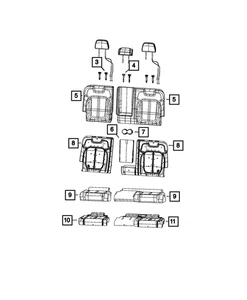 Genuine Mopar Headrest 6XS171X7AH - Bild 1 von 1