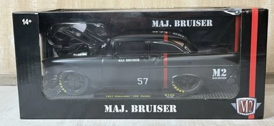 M2 Machines 1:24 scale 1957 Chevrolet 150 Sedan MAJ. BRUISER R128 ERROR! - Image 1 of 4