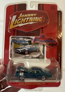 Johnny Lightning 71 1971 Plymouth GTX 440 Mopar Mayhem Collectible Car /RRs Teal - Picture 1 of 3
