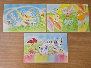 Pokemon Postcard set of 3 Keiko Fukuyama Southern Islands Rainbow Island 1998 - Picture 1 of 6