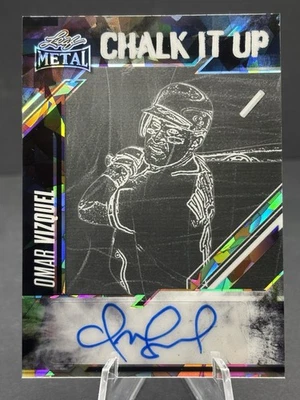 Omar Vizquel /10 - 2025 Hoja de Metal Béisbol Tiza SSP Cleveland Foto 1 de 2