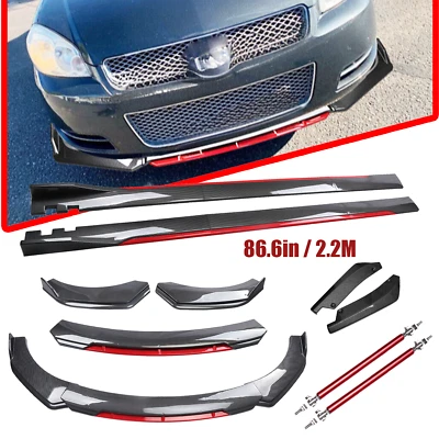 Front Bumper Lip Spoiler Splitter Bod Kit Carbon Fiber For Chevrolet Impala 2020 Foto 1 de 4