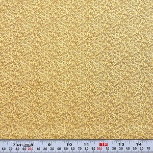 Vintage Kessler for Concord Florals on Yellow Cotton Fabric Remnant 12" x 44" - Picture 1 of 2