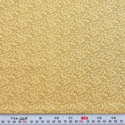 Vintage Kessler for Concord Florals on Yellow Cotton Fabric Remnant 12" x 44" - Image 1 of 2