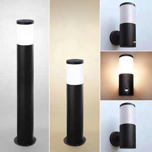 LED-fähige Außenleuchte E27 IP44 Edelstahl Schwarz Wand-/Standleuchte Ø100mm 296 - Bild 1 von 24