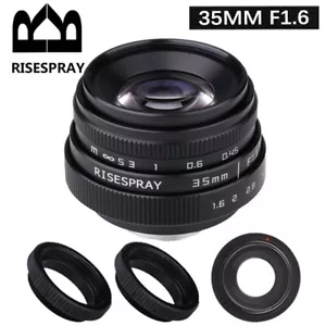 RISESP 35mm f1.6 C mount CCTV Lens II fr Micro 4/3 M4/3 E-PL2 E-PM1 GF3 GF2 OM-D - Picture 1 of 8