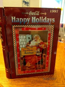 Vintage - HAPPY HOLIDAYS - Rare Book TIN BOX  by Coca Cola 1997- REDUCED PRICE! - Picture 1 of 10