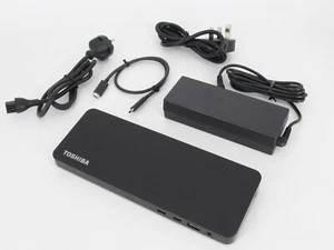 Toshiba Dynabook Dual 4K UHD HDMI Thunderbolt 3 Docking Station Inc PSU - Picture 1 of 5