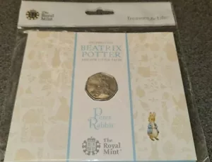 2018 Peter Rabbit 50p Beatrix Potter Coin Royal Mint Sealed Pack BUNC - Picture 1 of 2