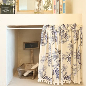 Modern Rod Pocket Small Half Curtain Bedroom Kitchen Window Drape Panel Valance - Picture 1 of 18