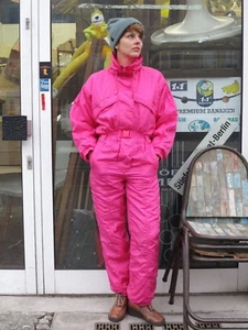Traje de esquí rosa mujer mono deportes de invierno años 90 TrueVINTAGE 90s traje de esquí - Imagen 1 de 12