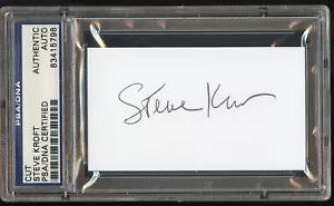 Steve Kroft signed autograph auto 2x3.5 cut American Journalist PSA Slabbed - Picture 1 of 1
