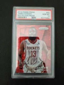 2014-15 JAMES HARDEN PANINI PRIZM RED PULSAR SP PARALLEL #15/25 PSA 10! CARD #25 - Picture 1 of 5