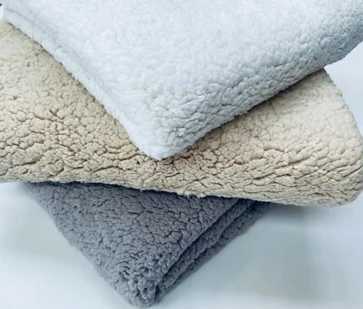 LUSHFABRIC Sherpa Fleece Stoff super weiches Stretchmaterial Wohndeko Plüsch 60 Zoll breit