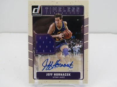 JEFF HORNACEK 2016-17 DONRUSS TIMELESS TREASURES PATCH AUTOGRAPH AUTO #22/49! - Image 1 of 2