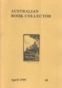AUSTRALIAN BOOK COLLECTOR MAGAZINE , # 61 , APRIL 1955 - Picture 1 of 1