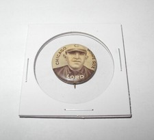 1910-12 Sweet Caporal Baseball Coin Pin Harry Lord Chicago White Sox Near Mint