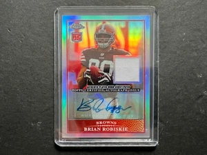 2009 Topps Chrome NFL Rookie Patch Auto RPA - Brian Robiskie RC /25 - Picture 1 of 2