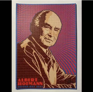 Albert Hofmann Bicycle Day 2021 Blotter Art by Chuck Sperry - IN HAND SHIPS FAST - Picture 1 of 1