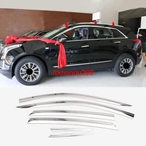 For Cadillac XT5 2017-2024 Chrome Window Visor Vent Shade Rain Guard Door Visor - Foto 1 di 6