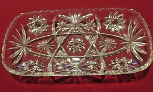 Vintage ANKER HOCKING FRÜHES AMERIKANISCHES VORGESCHNITTENES Hostess Relish Tablett            - Bild 1 von 3