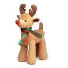 Grriggles RADIANT TARTAN REINDEER Toy Squeaker Crinkle Legs Plush Poly-fill 9"