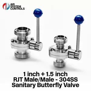 RJT Corpo Valvola Farfalla Maschio, 304 Inox, Igienico, Alimentare, Caseari, Birrificio - Foto 1 di 9