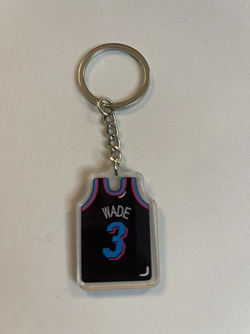 Dwyane Wade Miami Heat Jersey Acrylic Keychain NBA Basketball Cover