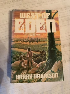 West Of Eden A Novel Harry Harrison Hardcover 1984 BCE Vintage Book - Foto 1 di 9