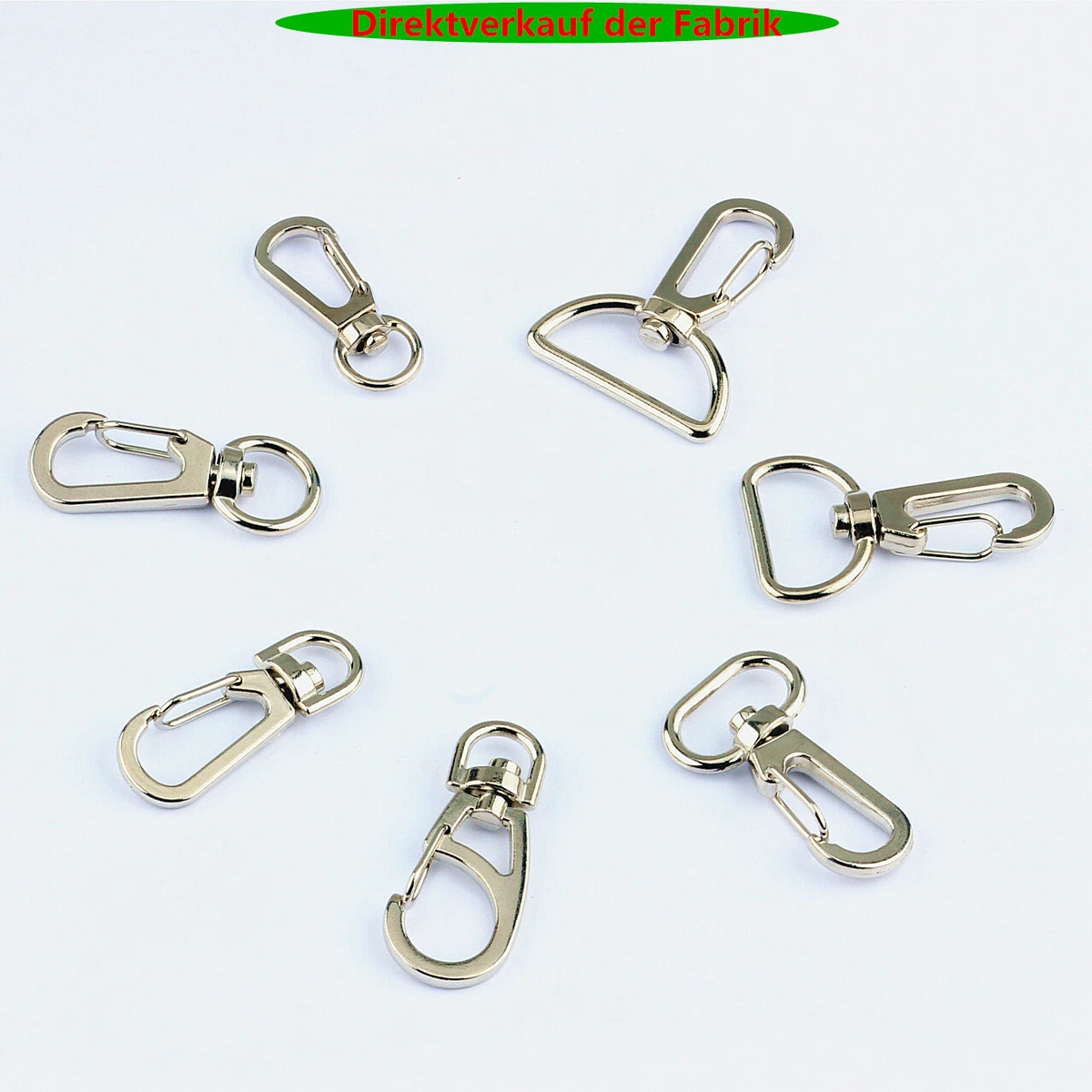 104 Karabinerhaken Mit Schlüsselringen – Drehbar, Zinklegierung, Gold, 32 Mm, Für Basteln & DIY