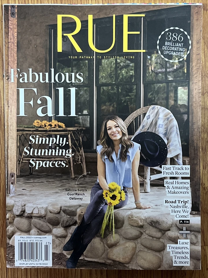 RUE MAGAZINE  FALL 2022  FABULOUS FALL SABRINA SOTO'S COOL RANCH GETAWAY - Image 1 of 1
