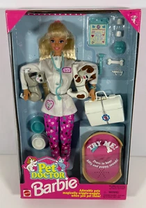 Pet Doctor Barbie Vintage 1996 Doll 14603 Veterinarian Dog Cat - OPEN BOX / READ - Picture 1 of 12