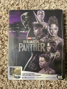 BLACK PANTHER Best Buy EXCLUSIVE 4K Ultra HD + Blu-ray + Digital STEELBOOK SEALD - Bild 1 von 3