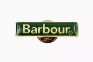 BARBOUR Official Genuine Green and Gold Vintage ENAMEL LAPEL PIN BADGE New - Picture 1 of 4