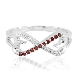 black Friday Garnet Topaz Ring In 925 Sterling Silver For Women - Picture 1 of 6