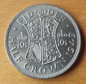 Britische Halfcrown Münze 1949 fast Stempelglanz bis UNC Erhaltung Glanz schön. - Bild 1 von 2
