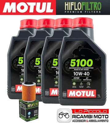Kit Tagliando 4 OLIO [MOTUL] 5100 10w40 + FILTRO Aprilia RSV 1000 R FACTORY 2007 Foto 1 de 4