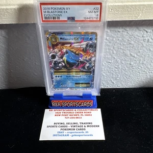 2016 Pokémon XY M Blastoise EX Evolutions #22 PSA 8 NM-MT - Picture 1 of 4