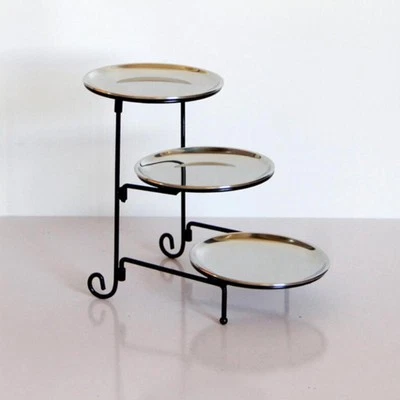 3 Tier Serving Tray Cupcake Stand with Rack Detachable Dessert Serving - Image 1 of 4