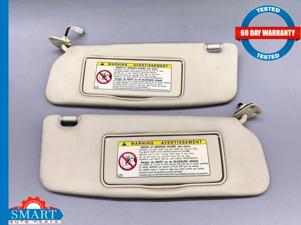 Lexus SC430 Z40 Sunvisor Sun Visor Beige Set Left + Right 02-10 OEM - Image 1 of 4