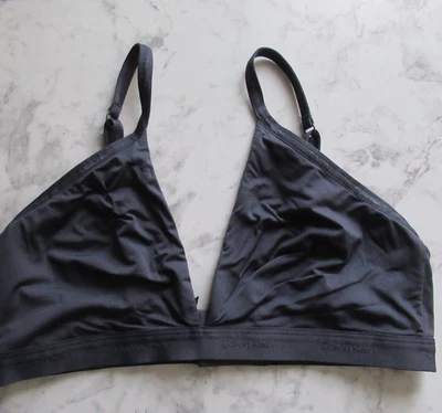 Sujetador Bralette Calvin Klein XL X Grande Azul Marino Acolchado Sin Alambres Inalámbrico Foto 1 de 4