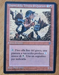 QUARUM TRENCH GNOMES - ITALIAN LEGENDS - MAGIC THE GATHERING MTG WOTC - NM - Picture 1 of 2