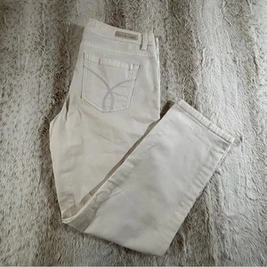 Calvin Klein Skinny Crop weiße Jeans Größe 8 - Bild 1 von 8
