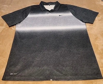 Tiger Woods DriFit Ventilado Hombre Polo Golf Camisa XL Gris Botones a Presión Foto 1 de 4