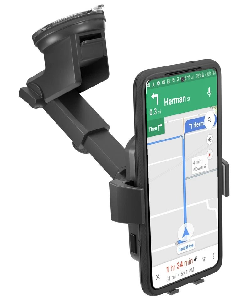 Cell Phone Holder for Car Mount w Wireless Charging Charger Dash/Window Holder - Image 1 of 1