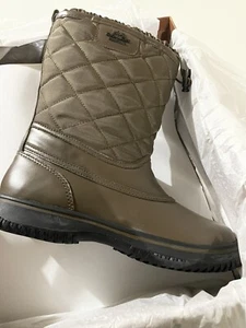 New Coach Women Samra Brown Fatigue Quilted All Weather Winter Snow Boots SZ 6.5 - Picture 1 of 6