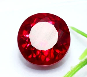 4.85 Ct Natural Blood Red Burmese Ruby Round Cut Certified Loose Gemstone - Picture 1 of 8