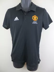 Adidas Manchester United Football Black Polo Shirt 2019 Jersey Mens Small S - Picture 1 of 6